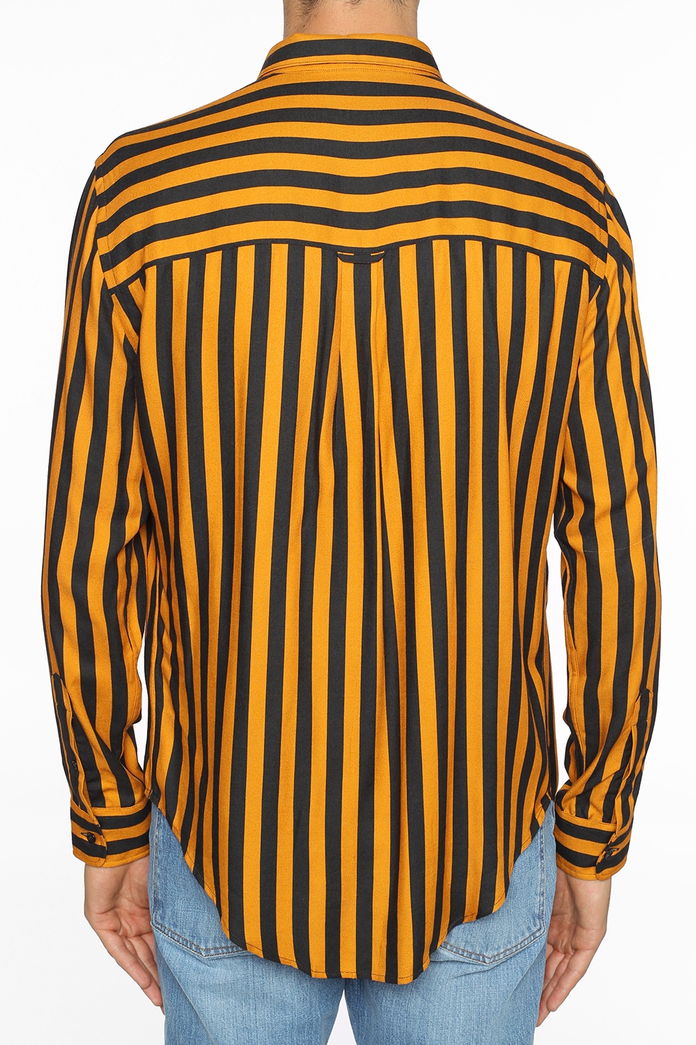 orange and yellow striped shirt